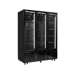 Austral Upright 3 Door Glass Fridge 1326L Black BV1600 W VS