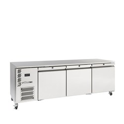 Williams Fridge Under Counter 3 Door Solid 900L He3uss S/S 2506X800x850mm