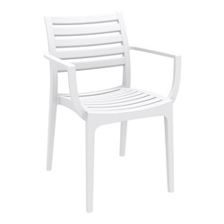 Artemis Arm Chair White 450mm Siesta