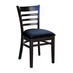 Florence Chair Chocolate Black Vinyl Seat 480mm Durafurn