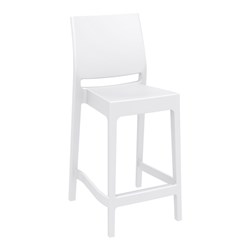 Maya Bar Stool 65 White 650mm Siesta