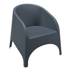 Aruba Arm Chair Anthracite 450mm Siesta