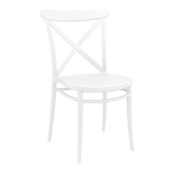 Cross Chair White 440mm Siesta
