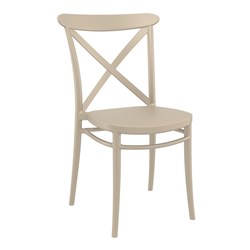 Cross Chair Taupe 440mm Siesta