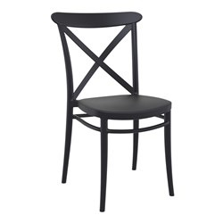 Cross Chair Black 440mm Siesta