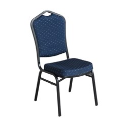 Function Chair Black & Blue Fabric Seat 460mm Durafurn