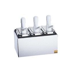 Dispenser 3 Well W/3 Pumps For Ice Cream Syrup