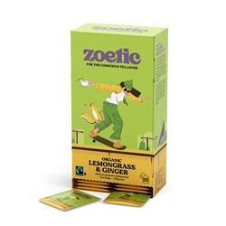 ZOETIC LEMONGRASS & GINGER ENVELOPE TEA BAGS
