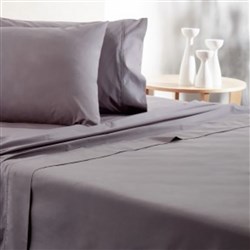 Easy Care Flat Sheet Charcoal Queen Choyer