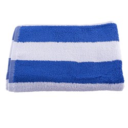 Cotton Pool Towel Blue & White Stripe 700x1400mm Choyer