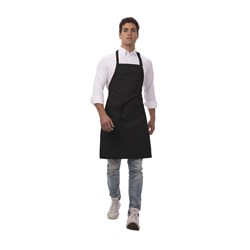 Butchers Bib Apron With Pockets Black 860x610mm Chef Works