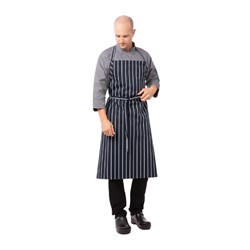 Chalkstripe Bib Apron Navy Large 1100x870mm 