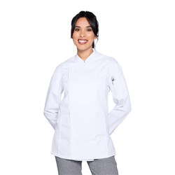 Alex Long Sleeves Chef Jacket Zipper White 2XL Aussie Chef