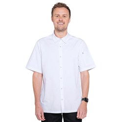 Arlo Short Sleeves Chef Shirt White Small Aussie Chef