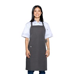Arlo Bib Apron Grey 700x820mm Aussie Chef