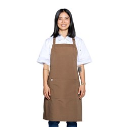 Arlo Bib Apron Coffee 700x820mm Aussie Chef
