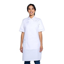 Arlo Bib Apron White 700x820mm Aussie Chef
