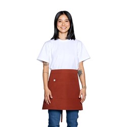 Luca Half Waist Apron Rust 700x400mm Aussie Chef