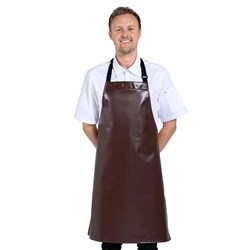 Zoe Waterproof Bib Apron Brown 680x820mm Aussie Chef