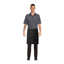 Bistro 1/2 Apron No Pocket Black 480x710mm Chef Works