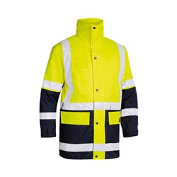 Hi Vis 5 in 1 Rain Jacket Yellow/Navy 5XL Bisley Workwear