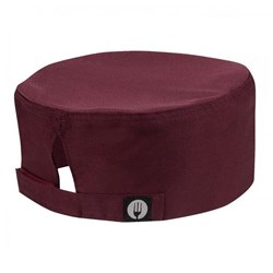 Chef Beanie Cool Vent Merlot Velcro Back One Size