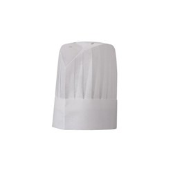 Disposable Oval Pleated Chef Hat White 300mm Chef Works