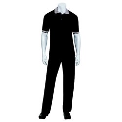 5496201 - Traditional Polo Shirt with Check Black Large