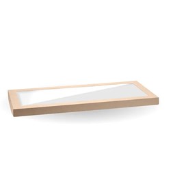 Bioboard Catering Lid Med Pla Window Kraft 100/Ctn