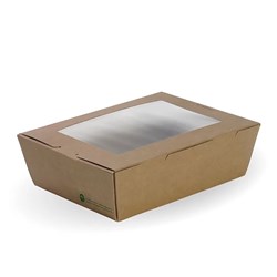 Bioboard Window Box Lge Brown 197X140x64mm 50/Pkt (4)