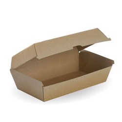 Bioboard Snack Box Lge Brown 204X109x84mm 50/Pkt (4)