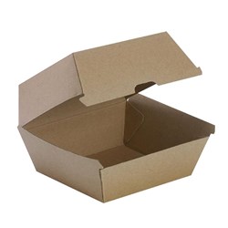 Bioboard Burger Box Brown 105X105x85mm 50/Pkt (5)