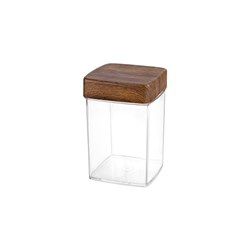 CANISTER STORAGE JAR SQUARE 1.PLT W/ LID 120X120X180MM
