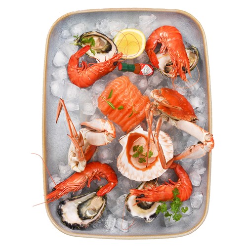 URBAN LOFT RECT SERVE PLATTER 365X270X50MM AZURE