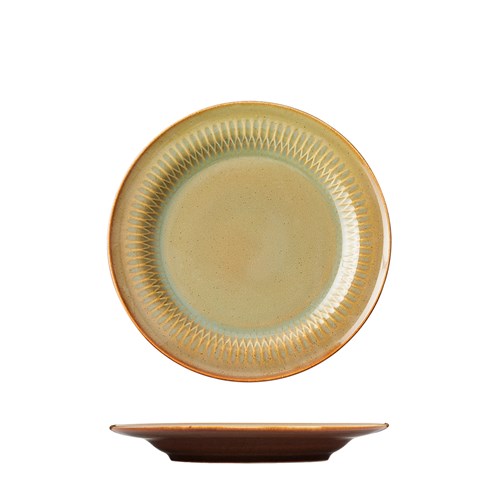 1076333 - COTTAGE RND RIM PLATE 170MM CINNAMON