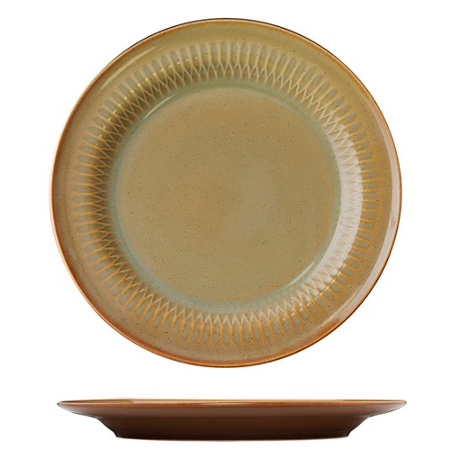 1076336 - COTTAGE RND RIM PLATE 270MM CINNAMON