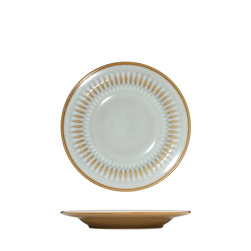 1076348 - COTTAGE RND RIM PLATE 210MM ALMOND