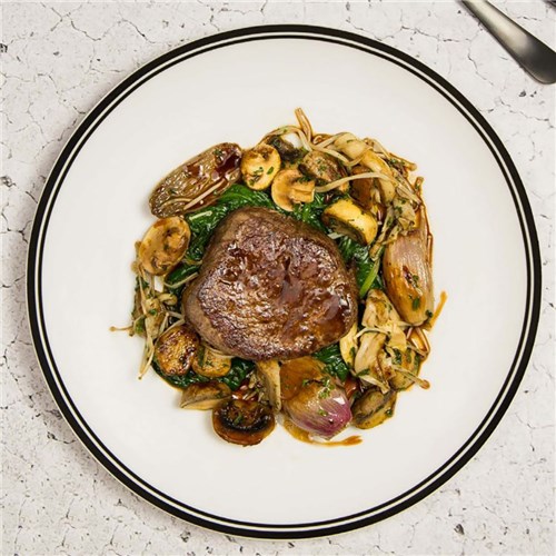 1077044 - Nano Cru Round Coupe Plate White & Black 180mm