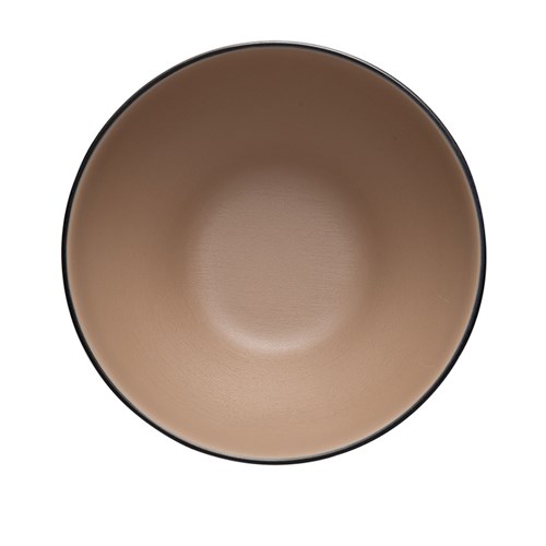 Dual Colour Melamine Bowl Black/Beige 190mm CouCou