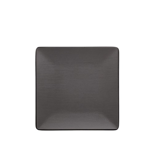 1181267 Dual Colour Melamine Square Plate Black/Grey 175x175mm CouCou