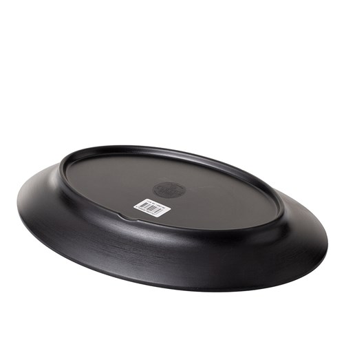 Dual Colour Melamine Oval Plate Black/Beige 310x220mm CouCou