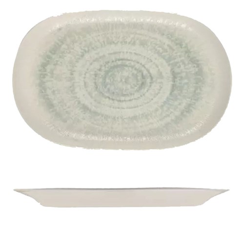1221158 Glacier Oval Platter White 370x240mm ID Fine
