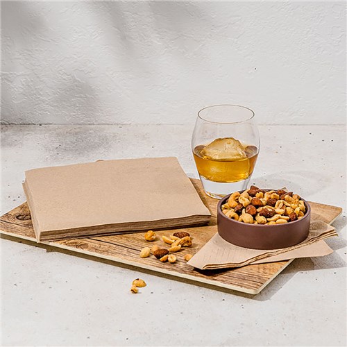 Paper Dinner Napkin Kraft Brown 1/4 Fold