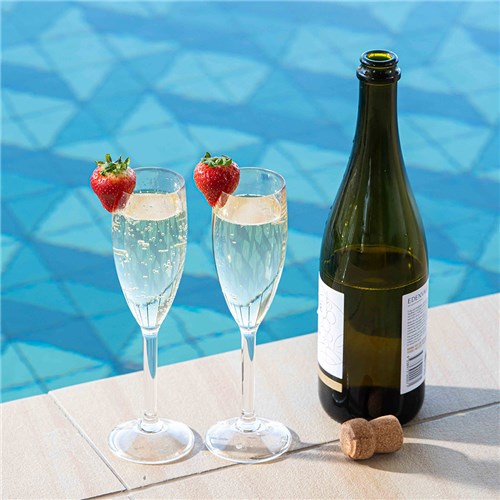 Coastal Polycarbonate Plastic Flute Glass