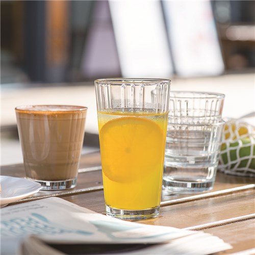 Stack up Cross Highball Glass 350ml Tempered