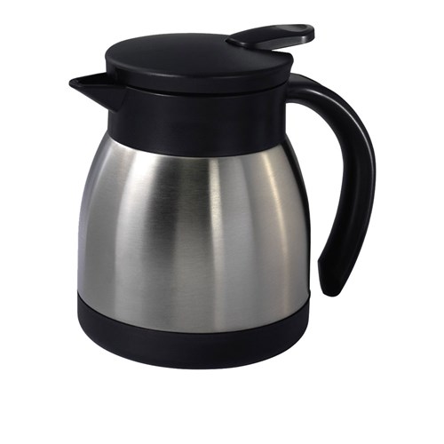 Stainless Steel 400ml Vacuum Jug with Flat Black Lid and push button Chef Inox