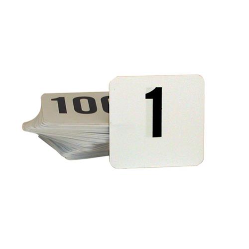 Plastic 1 - 50 Table Number Set Black/ White 50mm 