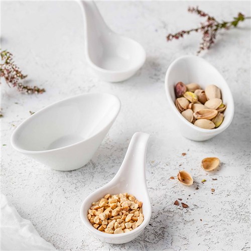 Basics Curved Handle Spoon White Essentials Collection