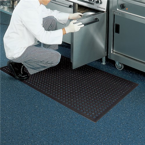 Rubber Safety Mat Black 1500mm Kleaning Essentials