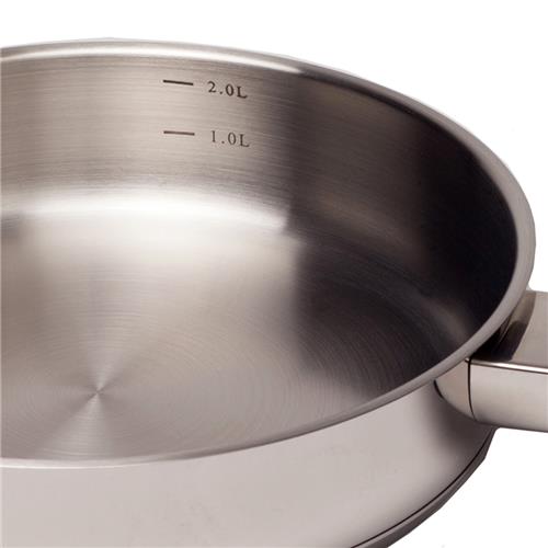 Frypan & Glass Lid Stainless Steel 240mm Connoisseur